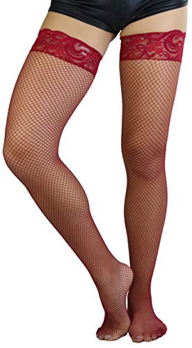 Image of ToBeInStyle Women's Timeless Backseam Fishnet Stocking