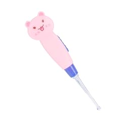 Electronic Ear Picker Cute Cartoon LED Flashlight Earpick Earwax Remover with Scoop Tweezers Cleaner Care Tool Pink Cat