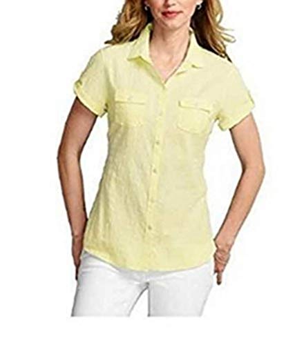 manica corta Eddie Bauer Camicetta Cinklebluse - Giallo, 38-40