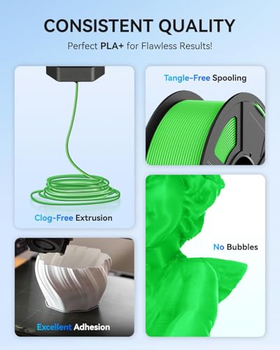 Image of JAYO PLA+ Filament 1.75mm Black 1.1KG, PLA Plus 3D Printer Filament | Tougher and Stronger, Neatly Wound , Vacuum Sealed, Dimensional Accuracy + /- 0.02 mm, Fit Most FDM 3D Printers