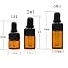 Amber Glass Dropper Bottles - 30 Pcs Mini 1ml, 2ml, 3ml Essential Oils Dropper, Refillable Perfume & Cosmetics Vial Container
