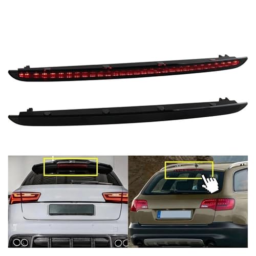 Troisième feu arrière à LED avec lentille rouge et boîtier étanche pour Audi A6 C6 4F
