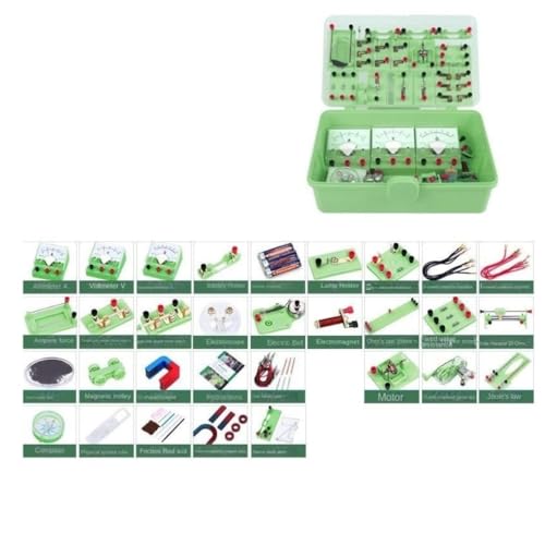 Kit de Física Stem Experimento Básico De Electricidad Y Magnetismo Física Conjunto Circuitos Eléctricos Physics Experiment Equipment(Grün)