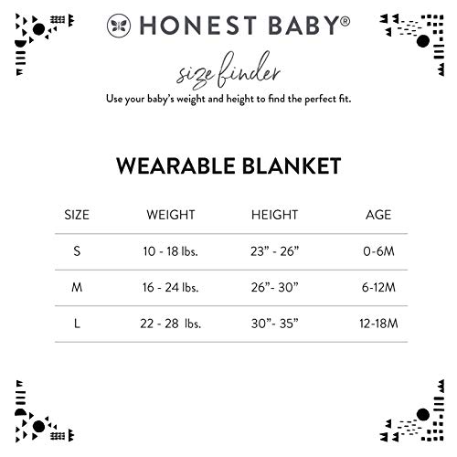 Image of HonestBaby Organic Cotton Matelasse Wearable Blanket, Gray Heather, Medium