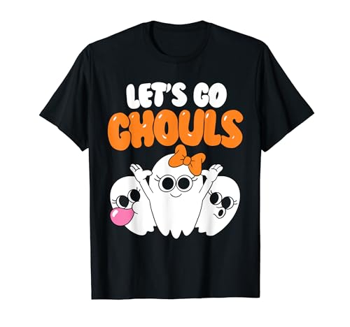 Let's Go Ghouls Carino Fantasma Halloween Bambino Ragazze Grafica Maglietta