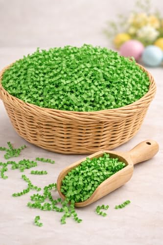 Ostergras 50 g aus Papier – Grünes Füllmaterial für Osternester & Geschenkverpackung – Sauber, staubfrei & dekorativ – Oster Deko