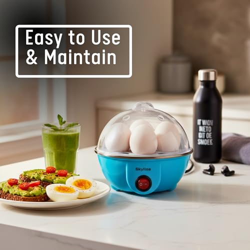 Image of Skyline 350 Watt Electric Egg Boiler, Quick & Easy Egg Cooker with BPA-Free Plastic