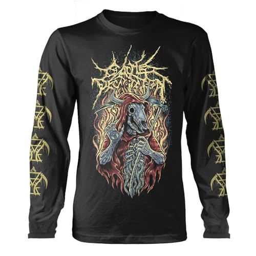 T-shirt manches longues noir Cattle Decapitation Ramirez fini les imprimés qui s'effacent L