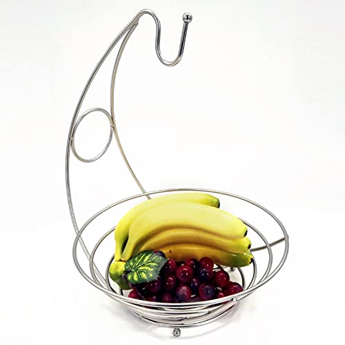 Panier De Fruits Cuisine Métal Fruit Basket, Panier de Fruits, Bol de Fruits Assiette de Fruits Simple Salon Salon Suspendu Plateau en Banane Raisin Fruit Rack Banane Rack Assiette en Bonbon Durable – vue 4
