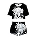 Price comparison product image My Hero Academia Crop Top and Shorts Set for Womens Girls, 2 Piece Himiko Toga Anime Boku No Hero Academia Sportswear Pajamas Tracksuits Outfit