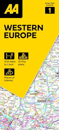  AA Road Map Western Europe 1 (AA Road Map Europe Series / European Road Maps)