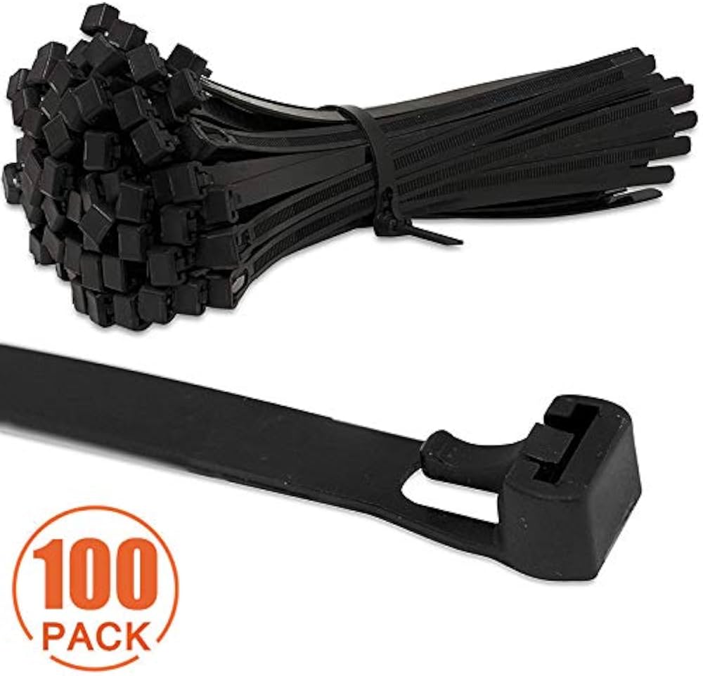 IBXWMNG Fascette In Nylon Per Cablaggio – 100 Pezzi Professionali, 100mm E 150mm, Resistenza 70kg, Colore Nero, Per Ufficio, Officina E Giardinaggio