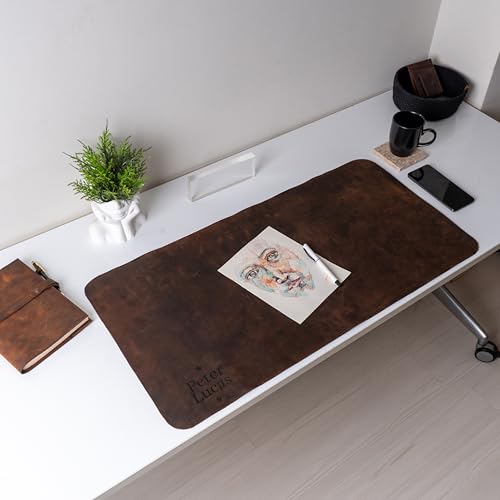 Personalized Leather Desk Mat – Custom Office Desk Pad for