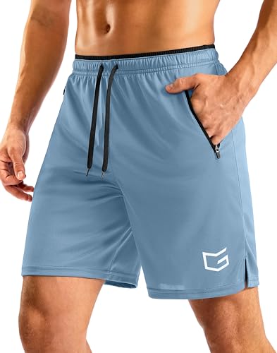 Image of G Gradual Men's Gym Workout Shorts Zipper Pockets 5 inch / 7 inch Quick Dry Breathable Runing Athletic Short for Men