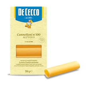 De Cecco Cannelloni Uovo 250 gr [Pacco da 5 Pezzi]