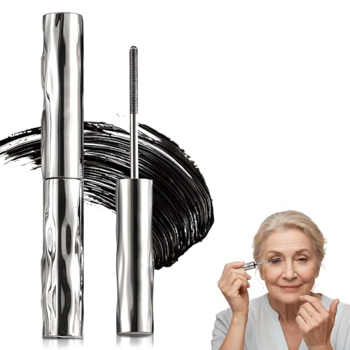 Mascara für ältere Frauen, 2026 Neu 3D Curling Eyelash Iron, Metal Mascara mit Metallbürste, Wasserfest Iron Eye Mas cara Volumengebende Wimperntusche Schnell Trocknend und Wischfest (1PC)