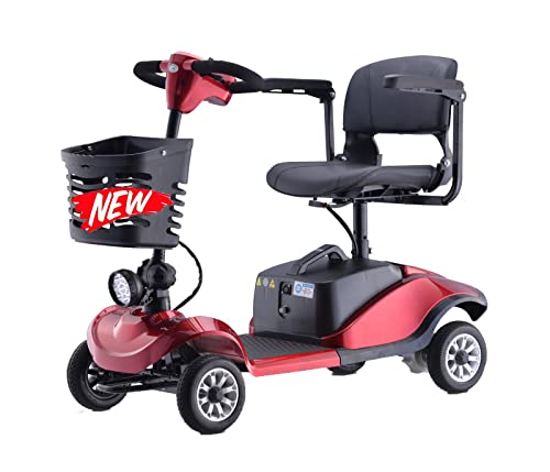 Rubicon Mobility Scooters For Seniors, All Terrain 4 Wheel Power Motorized Travel Scooter Long Range Power Extended Battery With Charger And Basket Included #TOP8