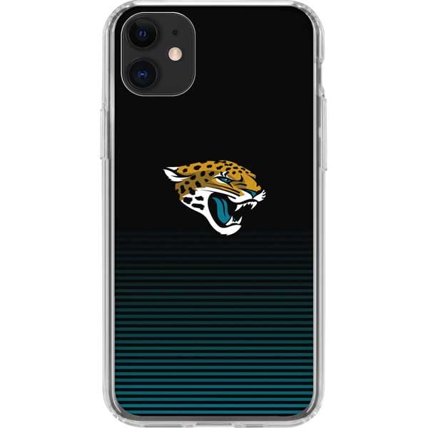 Skinit Clear Phone Case Compatible with iPhone 11 - Officially Licensed NFL Jacksonville Jaguars Breakaway Design