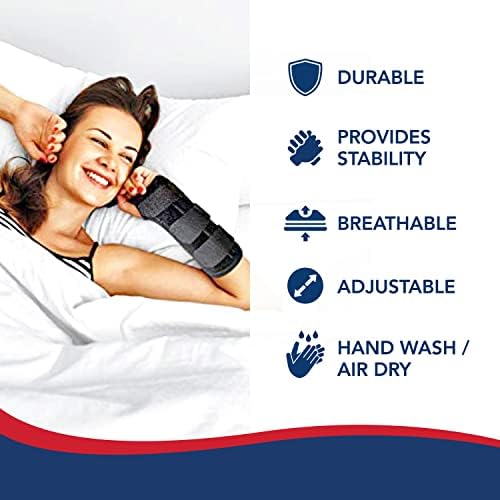 Doctor Developed Carpal Tunnel Night Wrist Brace & Wrist Support (with Splint) & Doctor Written Handbook - Fully Adjustable to Fit Any Hand (Left)