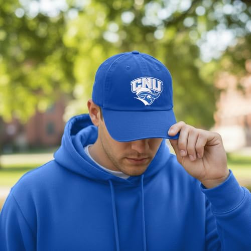 Gorra bordada ajustable azul con visera para adulto miniatura 5