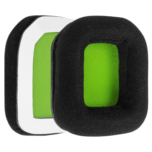 Repuesto Geekria Almohadillas de Oreja Comfort Velour compatibles con auriculares Astro Gaming A20, cojines de oído (Negro Verde) miniatura 2