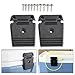 2-Pack Black Plastic Cooler Replacement Latch, 61 x 80 mm Front Button Buckle with 34 mm Hole Spacing, Compatible with Standard Coolers and Incubators,