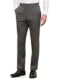 Kenneth Cole Reaction Men's Tonal Windowpane Slim Fit Flat Front Dress Pant