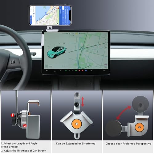 TTCR-II Mag-safe Car Phone Mount Compatible with Model 3/Y 2022 2023 2024 - Image 2