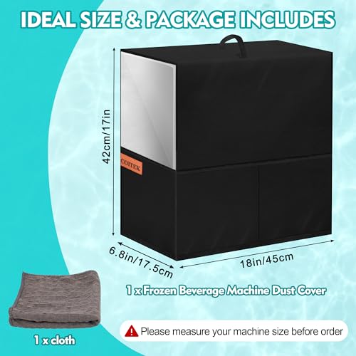 Image of Dust Cover for Ninja Slushie Machine, COITEK Waterproof 600D Nylon Drink Machines Cover Compatible with Ninja SLUSHi FS301C /FS301 /FS300 /FS299 /CyberChill SM-FS200A /SM-FS200(with Cloth)