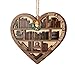 V VIBEPY All Over Printed, Book Lovers Ornaments, Bookshelf Heart Christmas Book Ornament 3.2