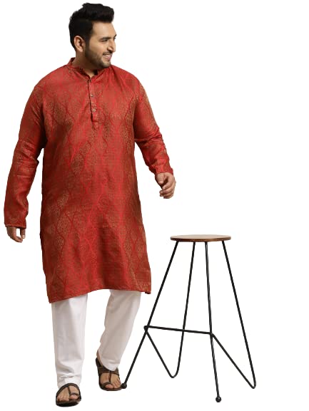 Image of SOJANYA (Since 1958 Men's Jacquard Silk Printed Kurta & Pyjama Set