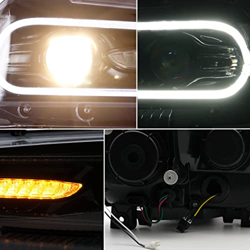 Vland Headlight Assembly Fit For Dodge Charger 2011 2012 2013 2014, Led Headlamp Assembly With Drl Sequential Turn Signal, Plug-And-Play #TOP4