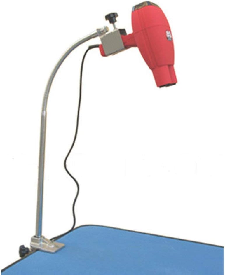 Heavy Duty Dog Pet Foldable Grooming Table Hair Dryer Stand Holder Hands-Free Stainless Steel Groomers Third Arm with Clamp
