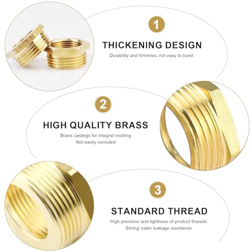 Fhioevt 6 Pezzi Riduttore Tappo in Ottone 3/4