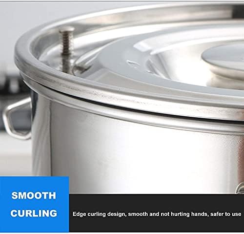 Stainless Steel Airtight Transport Barrels, Stainless Steel Airtight Barrels, Heavy-Duty with Sealing Lids, Wine Barrels, Brewing Barrels, Storage Tanks, Milk Barrels,22L