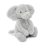Jellycat Bashful Silver Elephant Stuffed Animal, Medium 12 inches