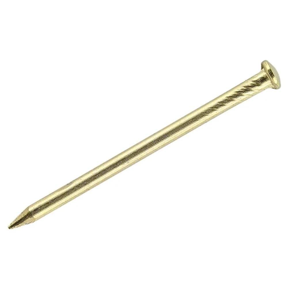 Taskar Gold Picture Pins Hardened 25Mm Panel Nails Brass Finish (100)