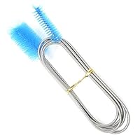 Voarge Aquarium Reinigungsbürste, 150cm Aquarium Reinigungsbürste Flexible Double Ended Aquarium Schläuche Filter Rohrbürste, für Aquarium, Blau