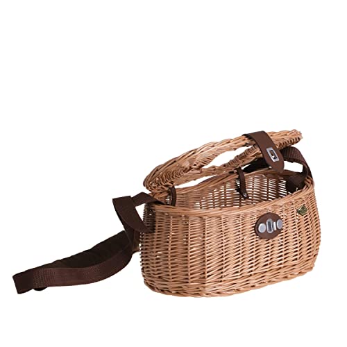 Panier de pêche en Osier Buff avec Sangle (Mini)