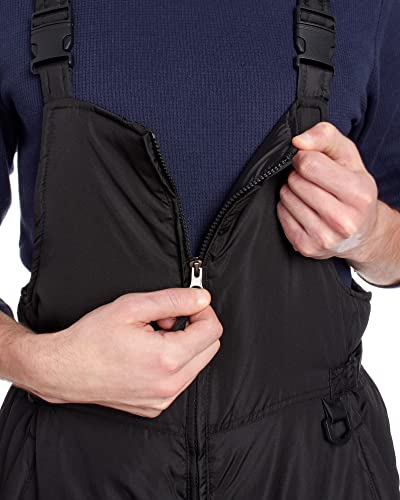 Perry Ellis Men's Snow Bib - Insulated Waterproof Snow Pants Ski/Snowboard Overalls (M-3Xl), Size Small, Black #TOP4