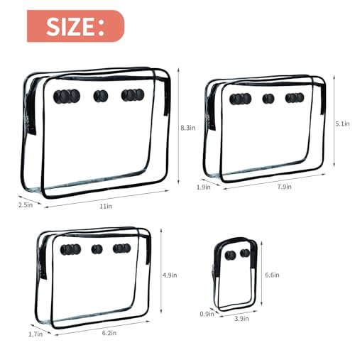 4 Packs Clear Insert Bag for Bogg Divider Accessories Rubber Tote Bag Accessories Beach/Organizer Cosmetic Bags for Women3