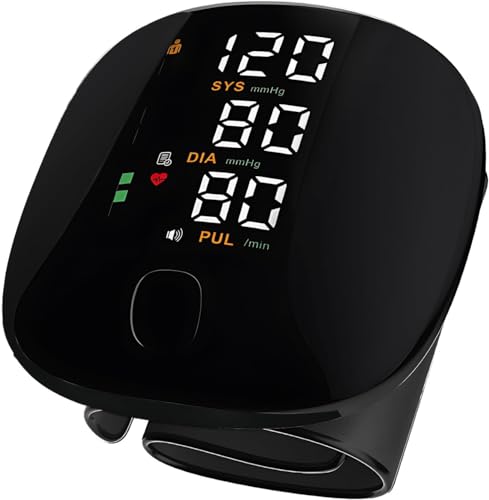 Monitores De Salud, Drugstore Monitor de Presión Arterial de Muñeca, Baumanómetro Digital Preciso con Pantalla LCD Grande, Detectar Automática la Presión Sanguínea, 2x99 Datos de...