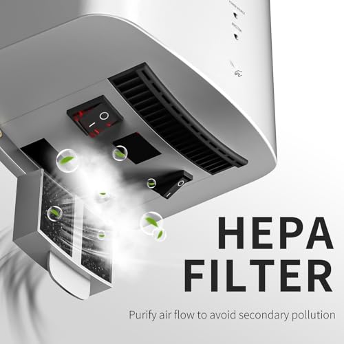 interhasa! Händetrockner automatischer Infrarotsensor handtrockner leise Gewerbe und Haushalt 1250W（Silber）