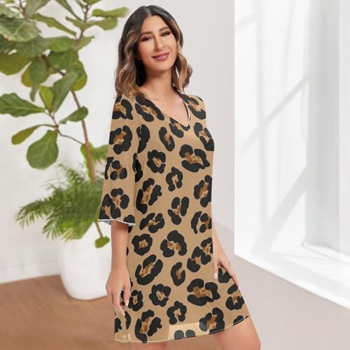 Robe de plage imprimée léopard pour vos soirées de vacances - 3