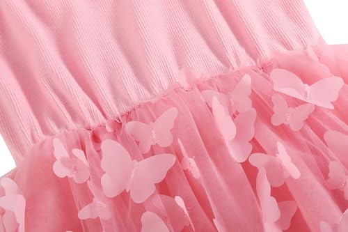 Image of GSVIBK Baby Girls Tutu Dress Sleeveless Toddler Cotton Tulle Skirt Princess Party Prom Dresses