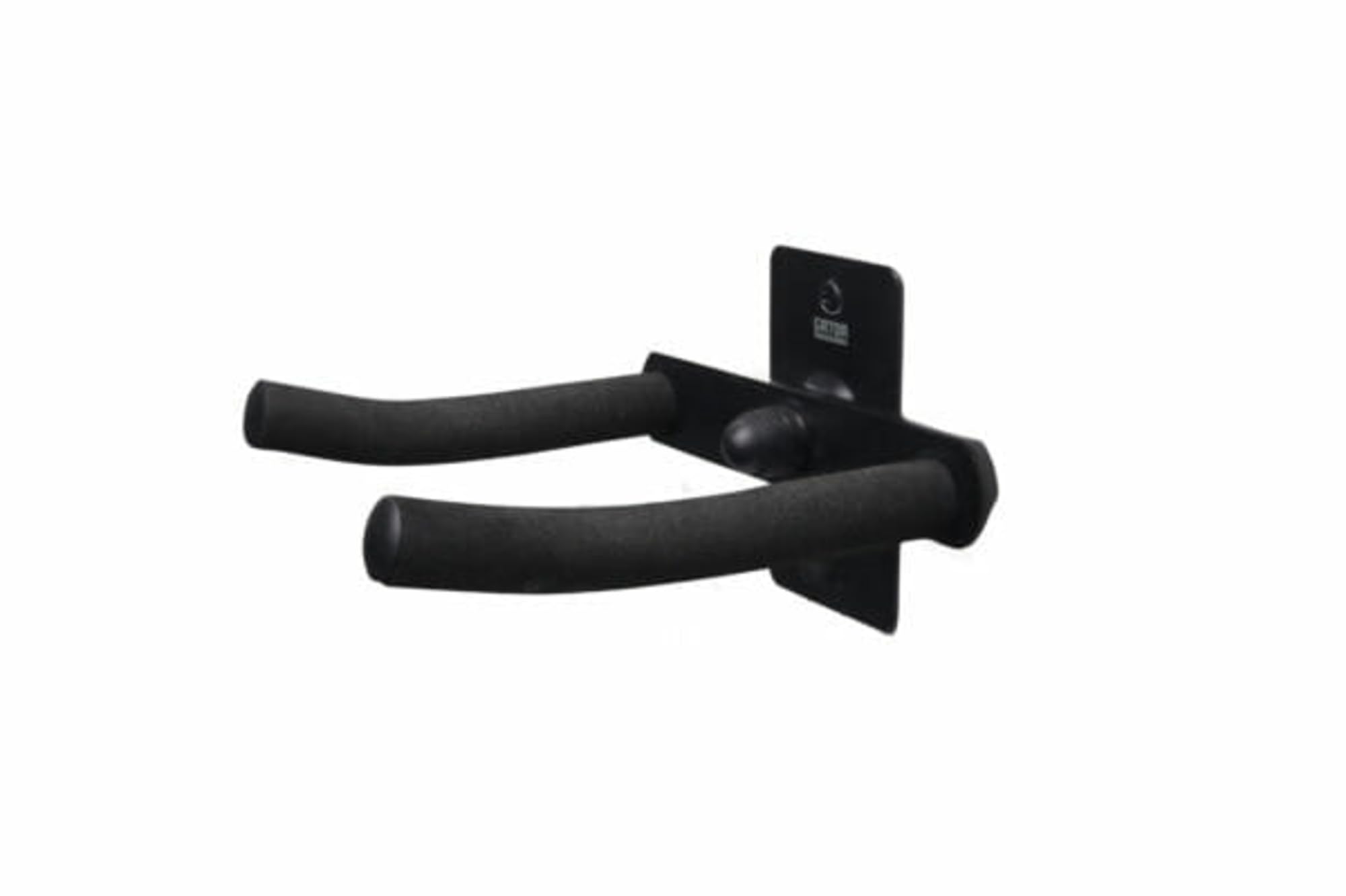 Support mural trompette horizontal noir en acier robuste pour studio