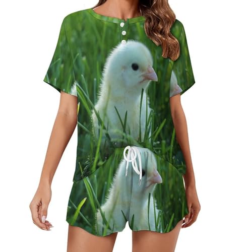 Ensemble pyjama femme manches courtes fini les nuits chaudes vêtements nuit été