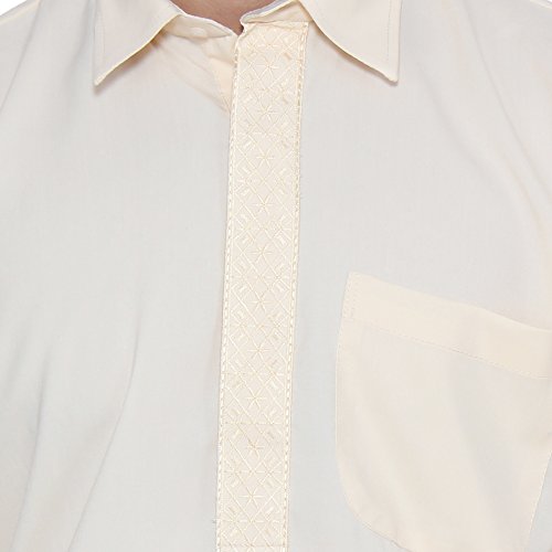 Image of SOJANYA (Since 1958 Men's Soft & Comfortable Cotton Blend Solid Pathani Set-Perfect for Eid & Holi Celebrations