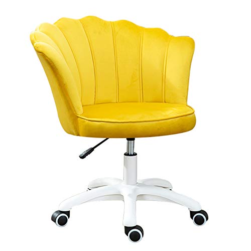 Chaise de bureau velours capitonnée et réglable au design moderne chic