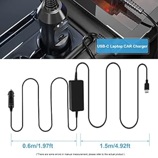 LabTEC Adattatore di alimentazione per laptop da 65 W USB C per auto 12-24 V per MacBook Pro 2016-2020 13 pollici/Air Thinkpad Acer ASUS Chromebook Samsung Dell HP e altri dispositivi di tipo C